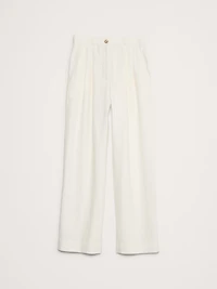 Soho High-Rise Wide-Leg Linen Pant