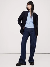 Chambray Cropped Popover Shirt