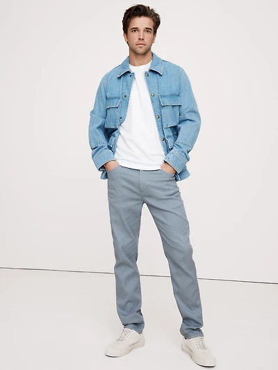 Slim Linen-Cotton Traveler Pant