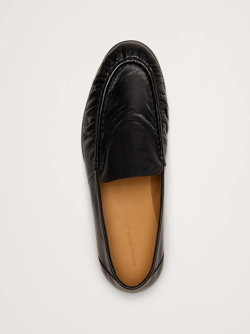 Leather Moc-Toe Loafer