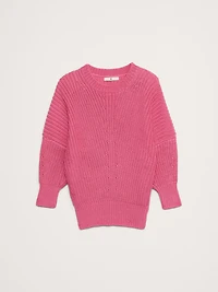Cotton Cropped Dolman Sweater