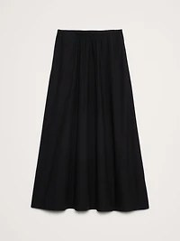 Cotton Poplin Maxi Skirt