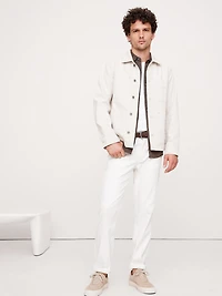Straight Linen-Cotton Traveler Pant