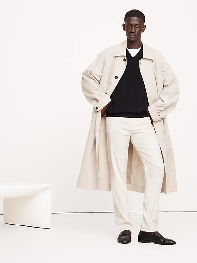 Slim Linen-Cotton Traveler Pant