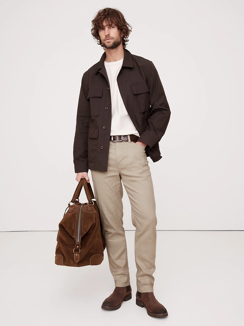 Slim Linen-Cotton Traveler Pant