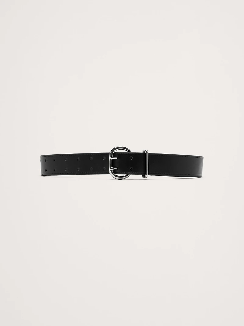 Leather Double-Punch Waist Belt