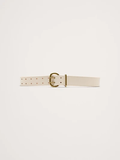 Leather Double-Punch Waist Belt