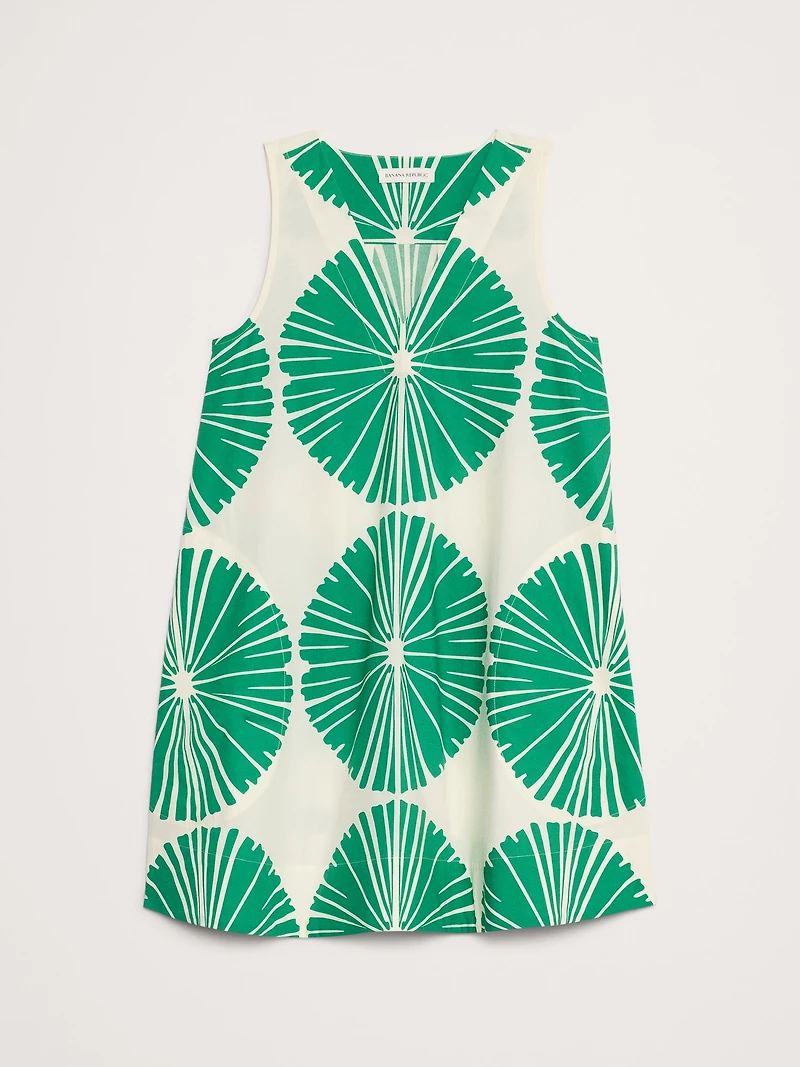 Cotton Poplin Swing Mini Dress