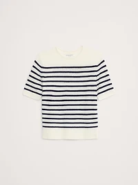 Lightweight Cashmere Short-Sleeve Sweater