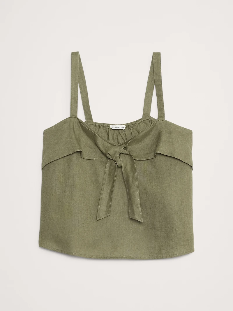 Linen Tie-Front Tank