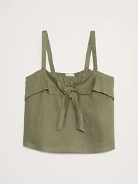 Linen Tie-Front Tank
