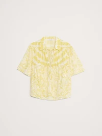 Matte Silk Tie-Front Shirt