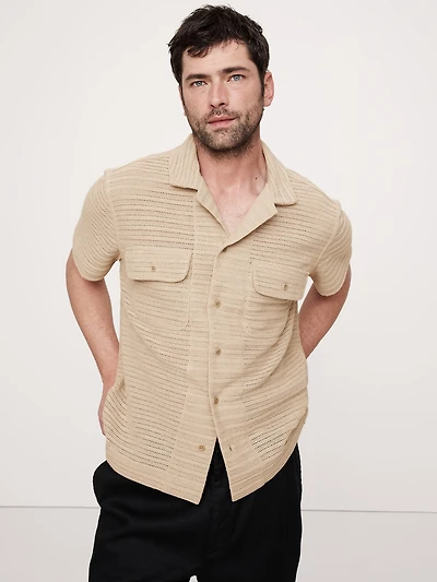 Herringbone Jacquard Resort Shirt