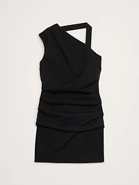 Tech-Stretch Ruched Mini Dress