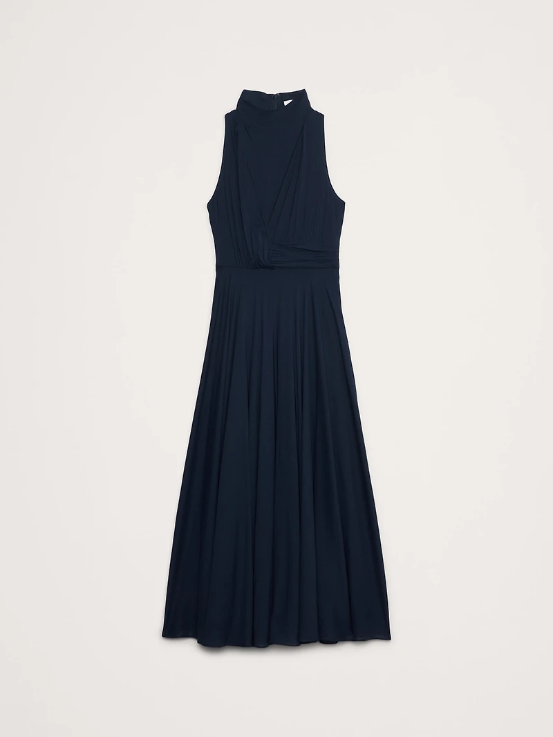 Stretch-Crepe Maxi Dress