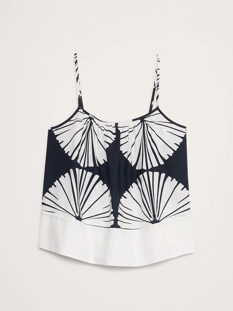 Color-Block Cotton Poplin Tank