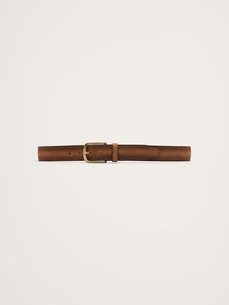 Cinza Nubuck Leather Belt