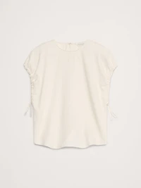 Oversized Linen Cinch Top