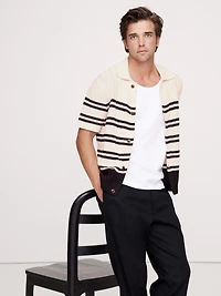 Cotton-Linen Resort Sweater Polo