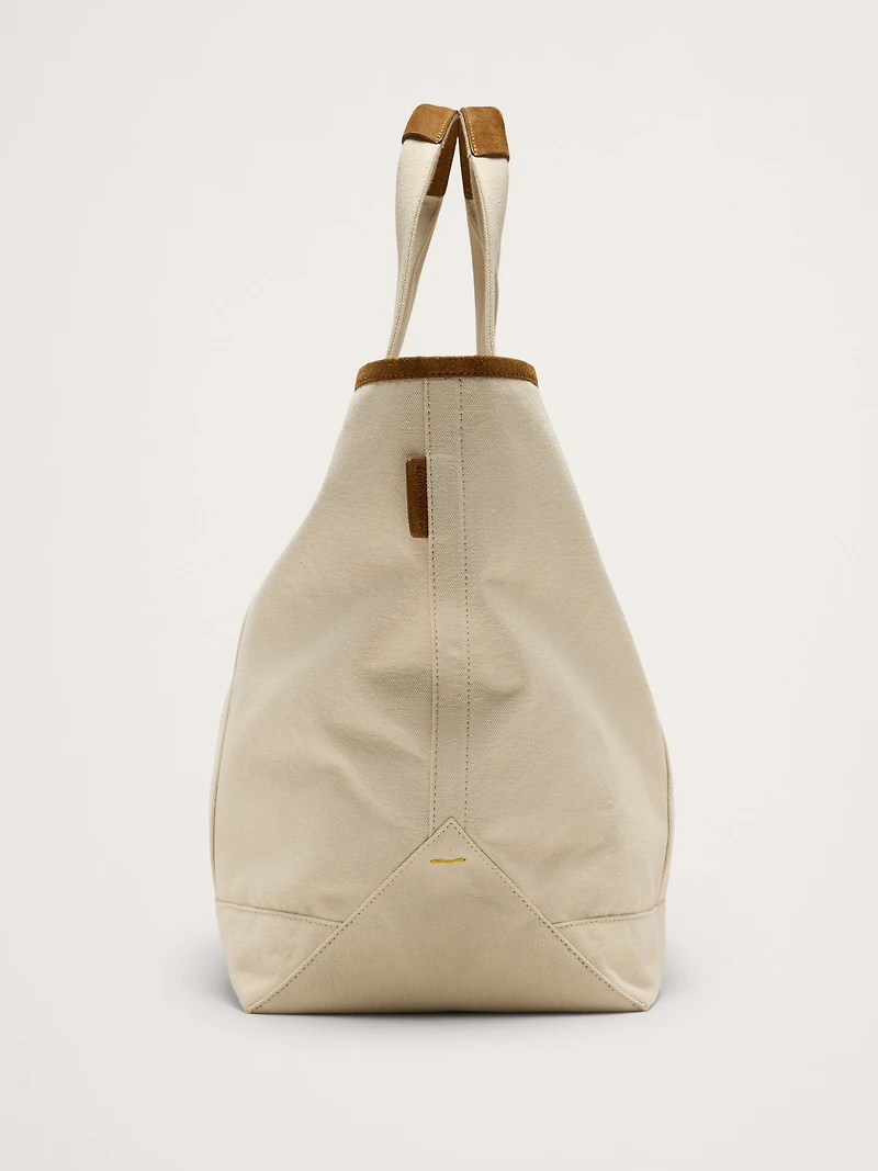 Canvas & Suede Weekend Tote