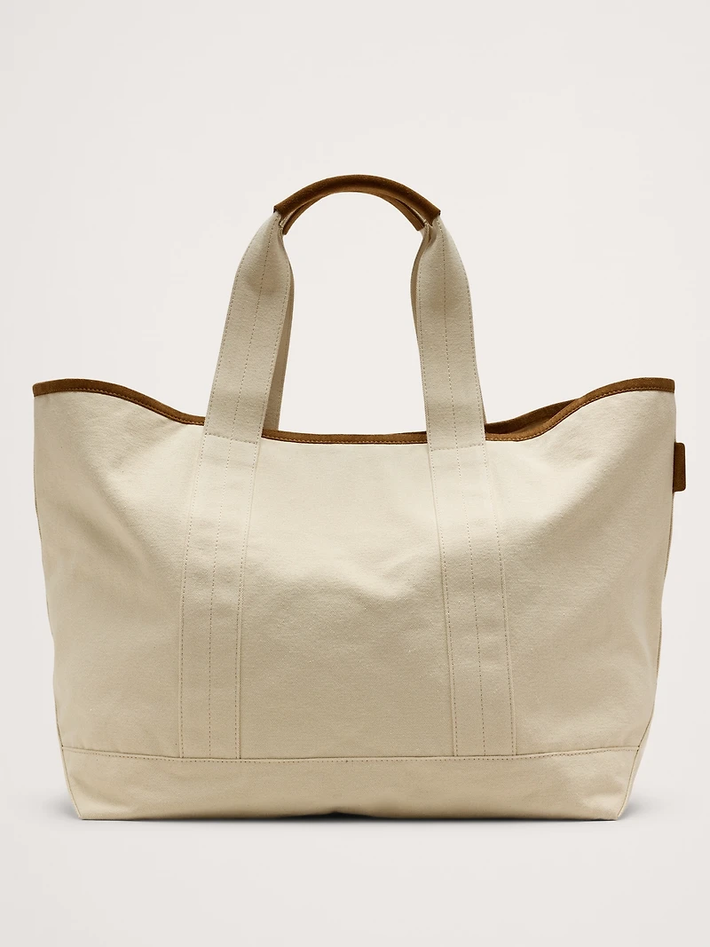 Canvas & Suede Weekend Tote