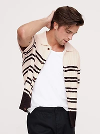 Cotton-Linen Resort Sweater Polo