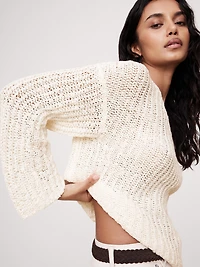 Oversized Scoop-Back Sweater