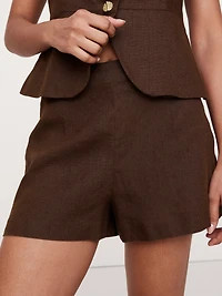 High-Rise Linen 3" Short