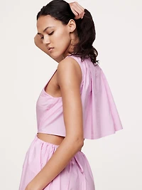 Cotton Poplin Cut-Out Midi Dress