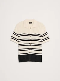 Cotton-Linen Resort Sweater Polo