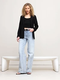 Drapey-Twill Blazer
