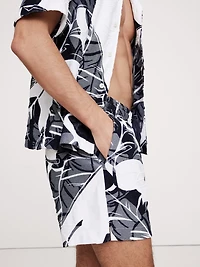 5" Floral Terry Pull-On Short