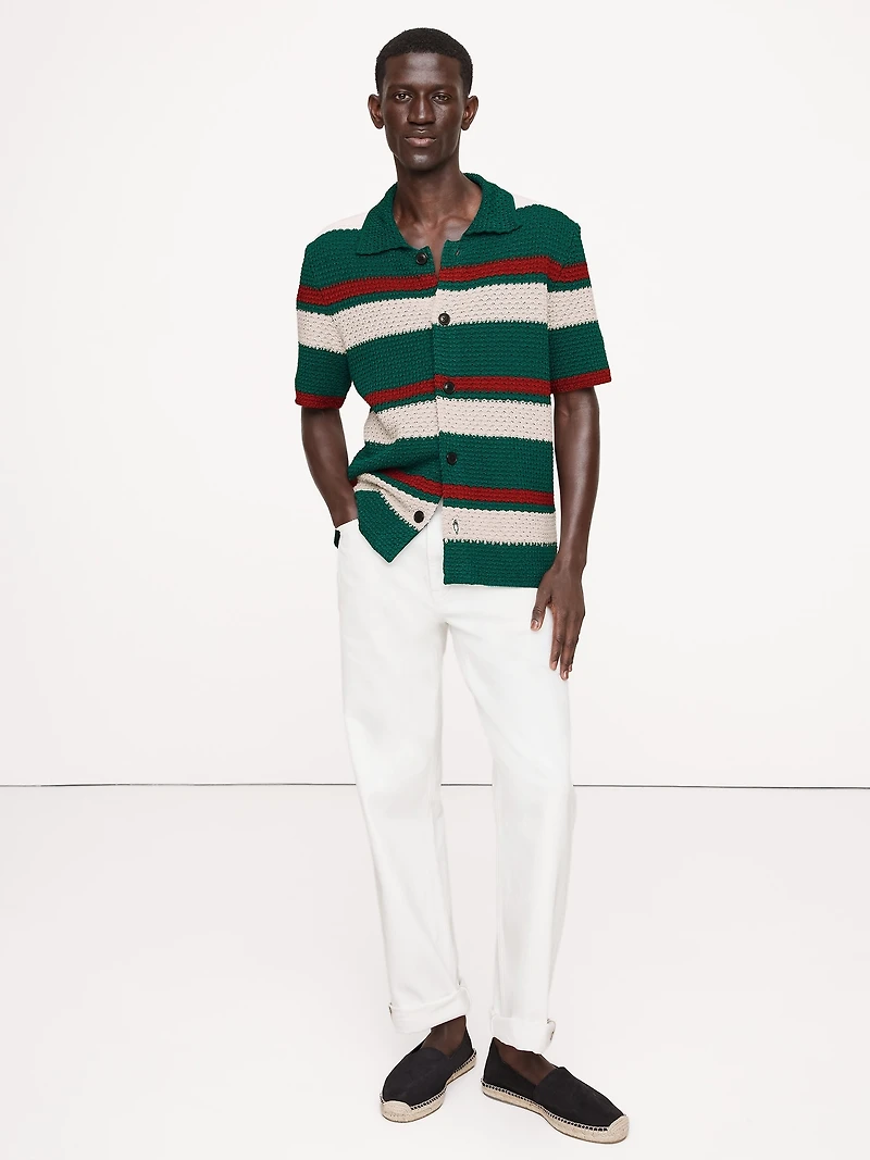 Crochet Cotton Knit Shirt