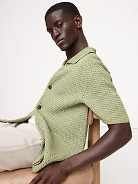 Crochet Cotton Knit Shirt