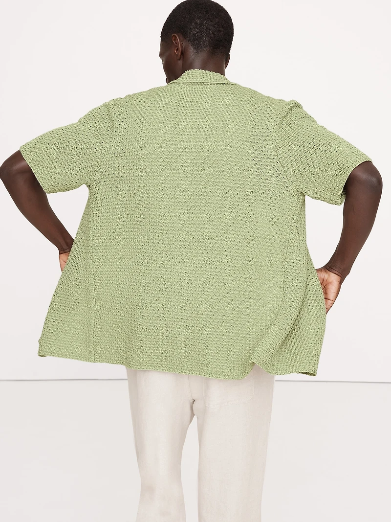 Crochet Cotton Knit Shirt