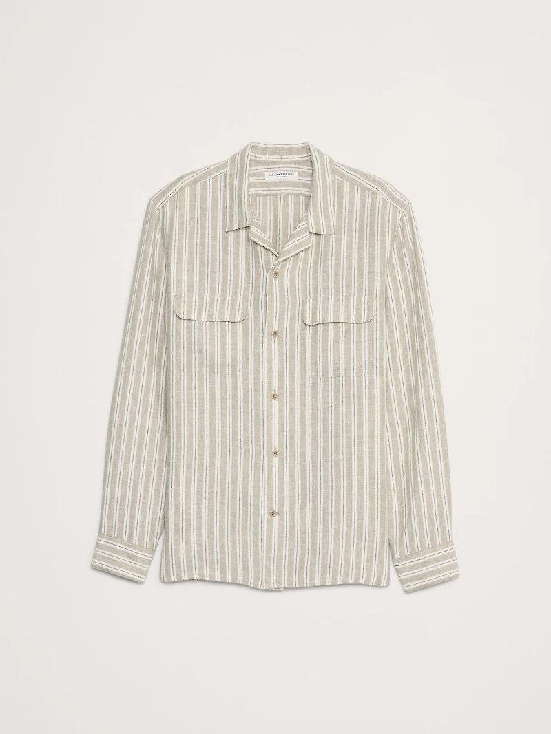 Standard-Fit Linen Resort Shirt