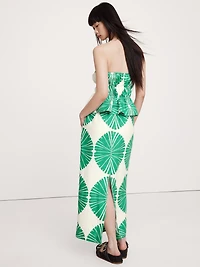 Linen Pull-On Maxi Skirt