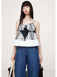Color-Block Cotton Poplin Tank