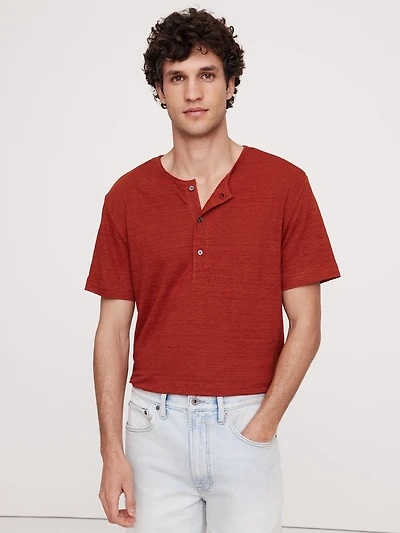 Linen Henley T-Shirt