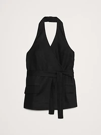 Linen Halter Wrap Tunic