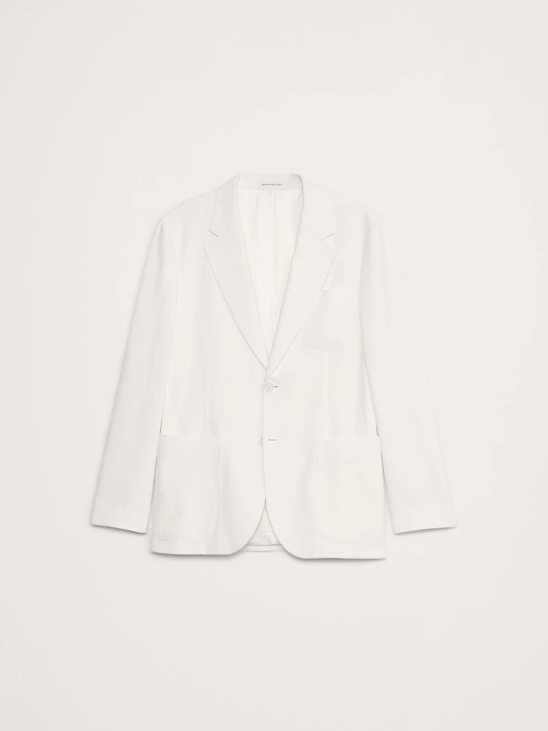 Cotton-Linen Blend Suit Jacket
