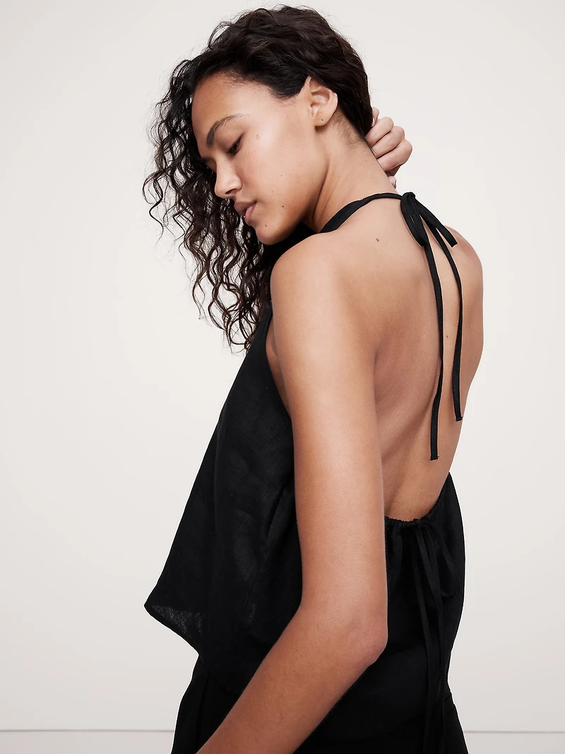 Linen Halter Top