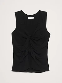 Georgette Tie-Front Top