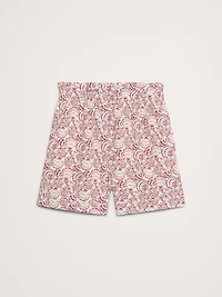 Cotton Poplin Paperbag-Waist Pull-On 3.5" Short