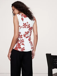 Georgette Tie-Front Top