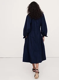 Cotton Poplin Midi Shirtdress