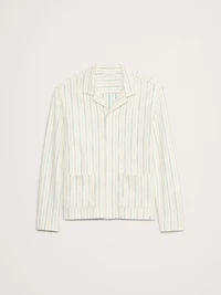 Jacquard Stripe Long-Sleeve Resort Shirt