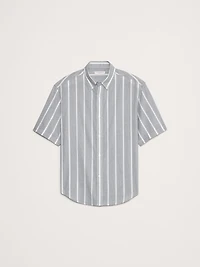 Relaxed-Fit Summerweight Cotton Short-Sleeve Shirt