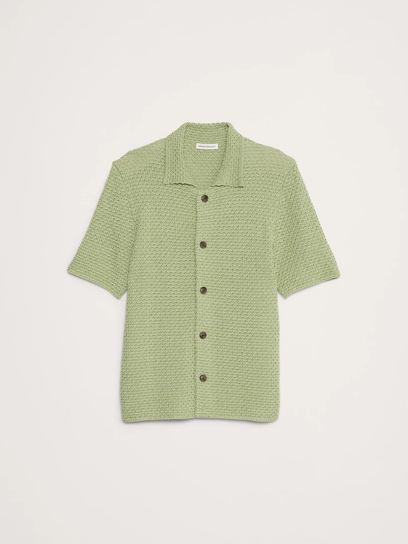 Crochet Cotton Knit Shirt