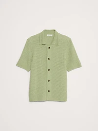 Crochet Cotton Knit Shirt